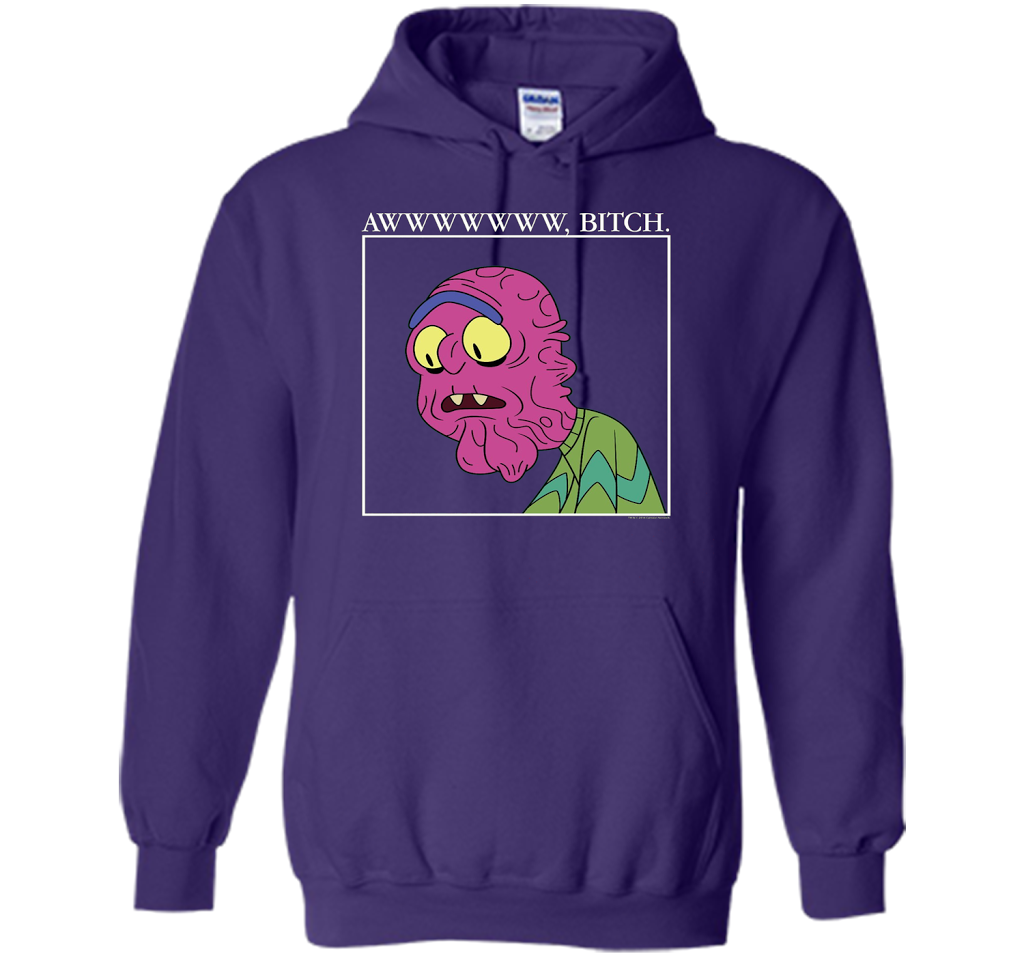 Rick &amp; Morty Aww Bitch shirt Purple
