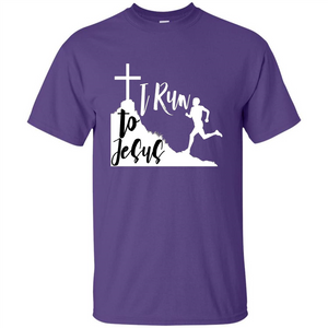 Christian T-shirt I Run To Jesus