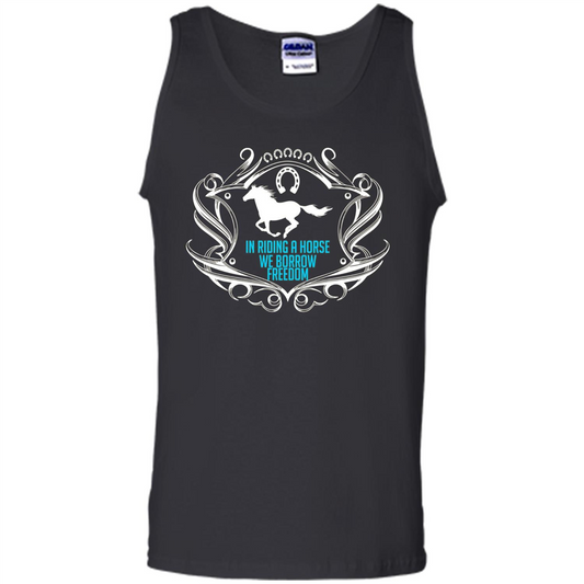Horse Riding T-shirt In Riding A Horse We Borrow Freedom Royal