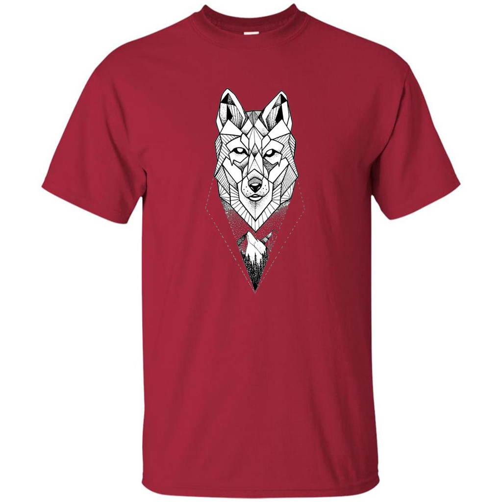 Wolf Moon Mountain Dreamcatcher Bohemian Spirit T-shirt Cardinal