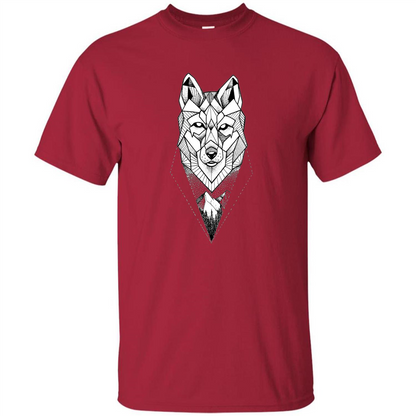 Wolf Moon Mountain Dreamcatcher Bohemian Spirit T-shirt Cardinal