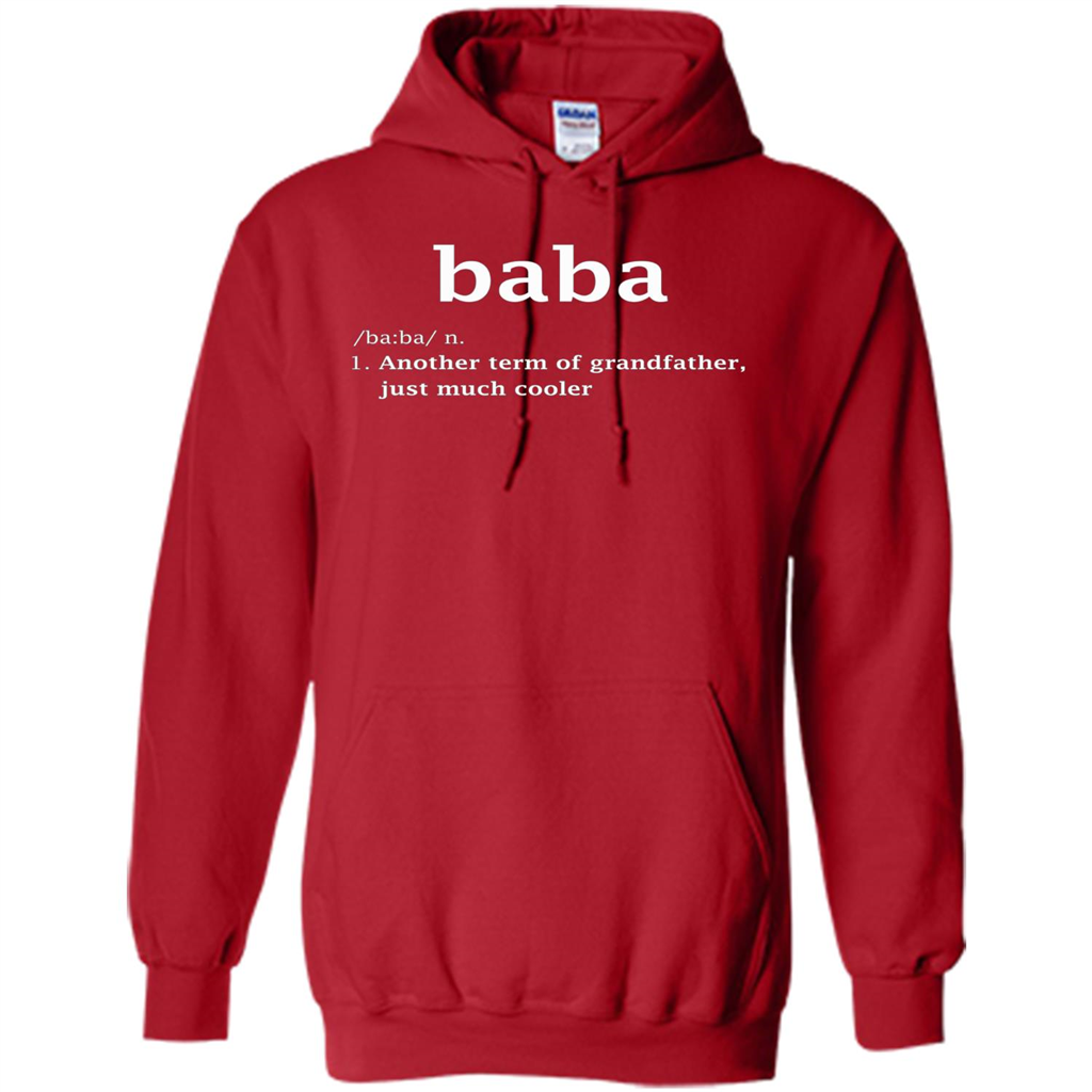 Fathers Day T-shirt Baba Definition Red