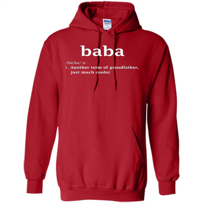 Fathers Day T-shirt Baba Definition Red