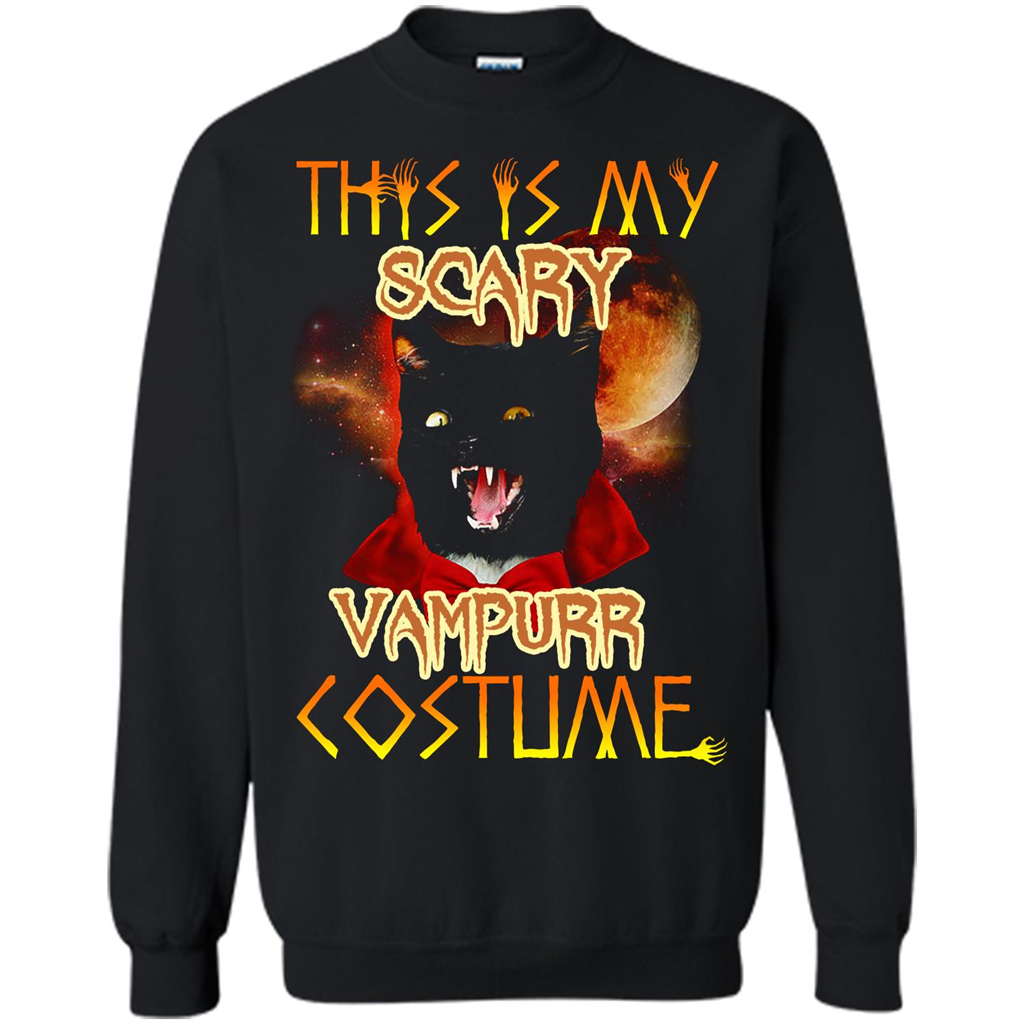 Halloween T-shirt This Is My Scary Vampurr Costume T-shirt Orange