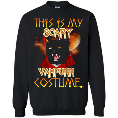 Halloween T-shirt This Is My Scary Vampurr Costume T-shirt Orange
