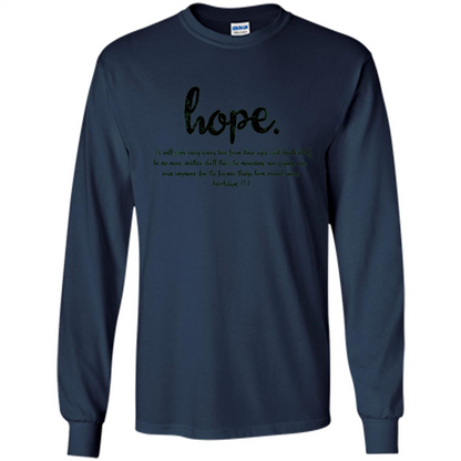 Hope Inspiration Tshirt With Bible Quote Navy