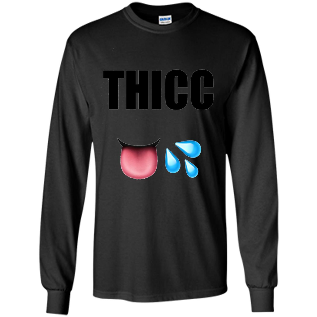 THICC Funny Gym Squat T-shirt Black