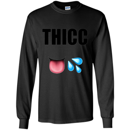 THICC Funny Gym Squat T-shirt Black
