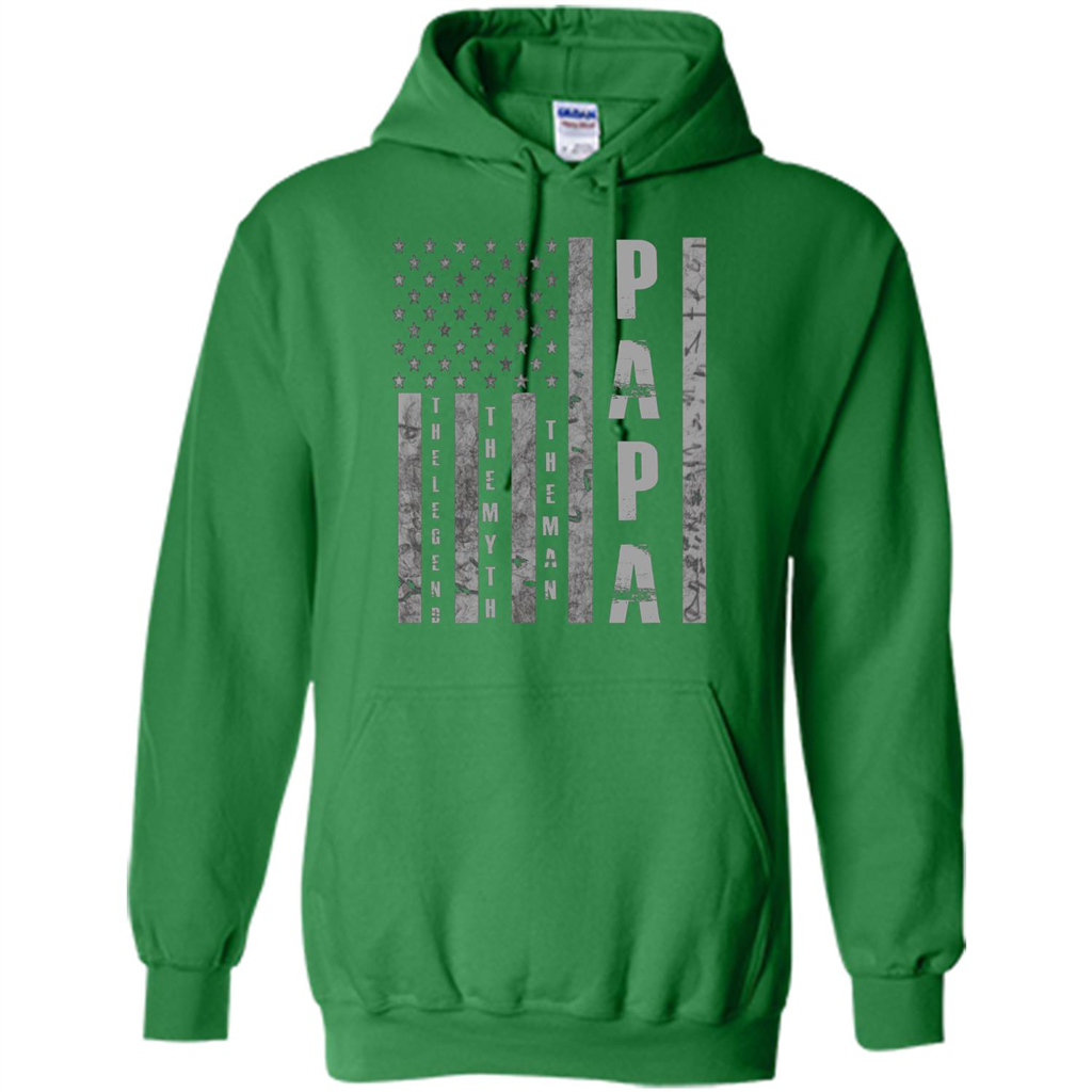 Fathers Day T-shirt Papa - The Man The Myth The Legend Irish Green
