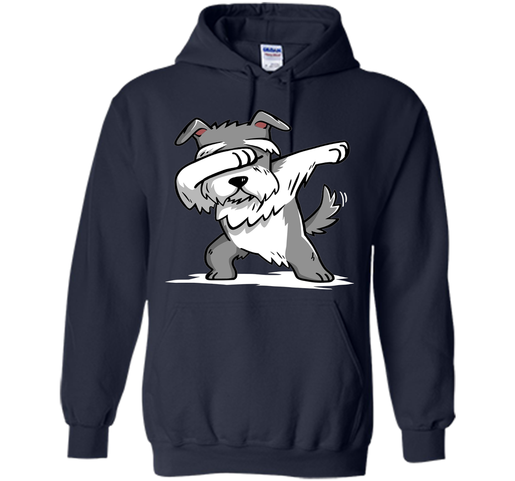 Dog T-shirt Schnauzer Dabbing T-shirt Navy