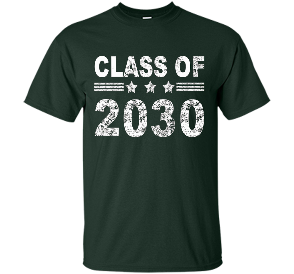 Kindergarten T-shirt Class Of 2030 Kindergarten Style T-shirt Forest Green