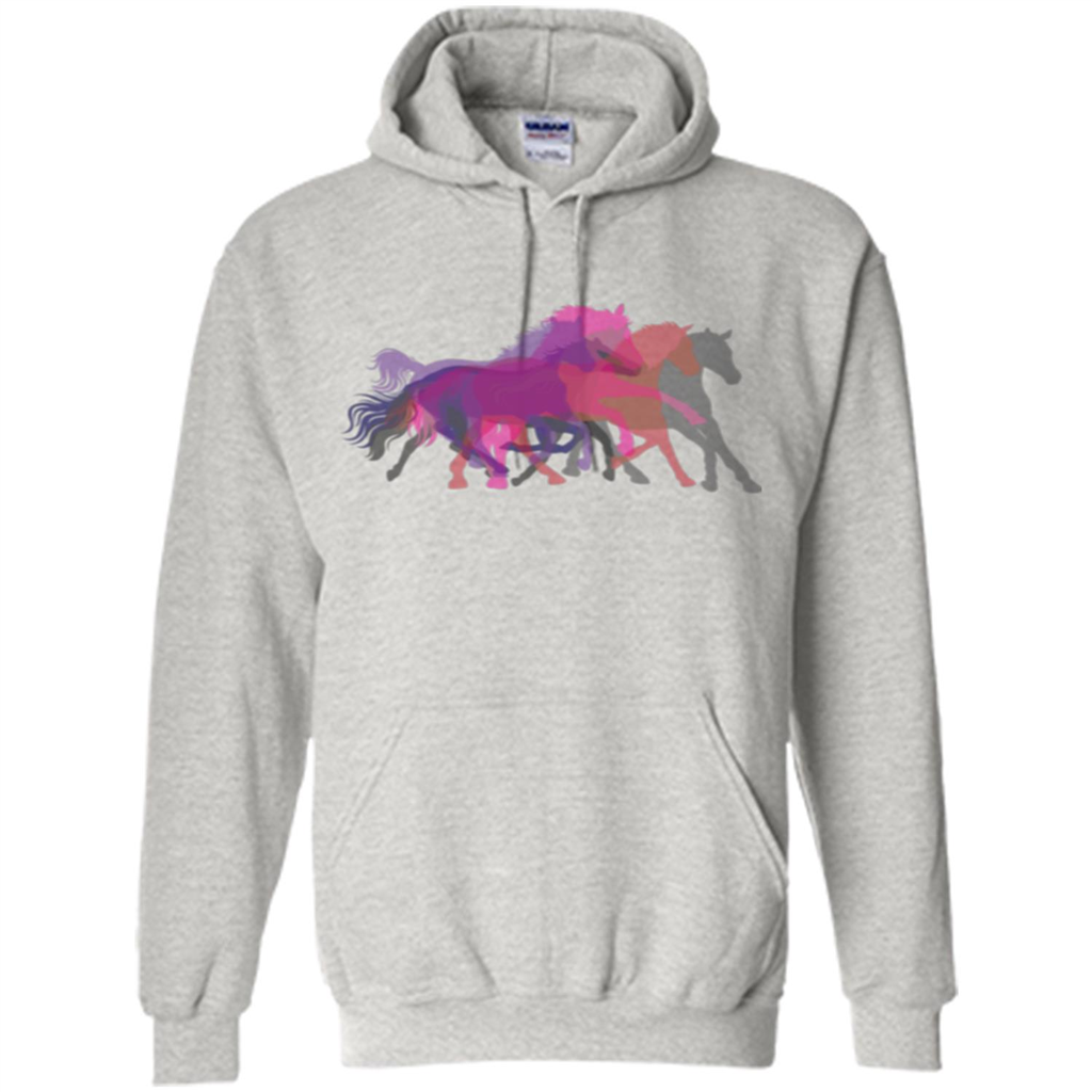 Beautiful Shadow Horses T-shirt Ash