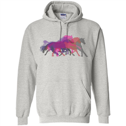 Beautiful Shadow Horses T-shirt Ash
