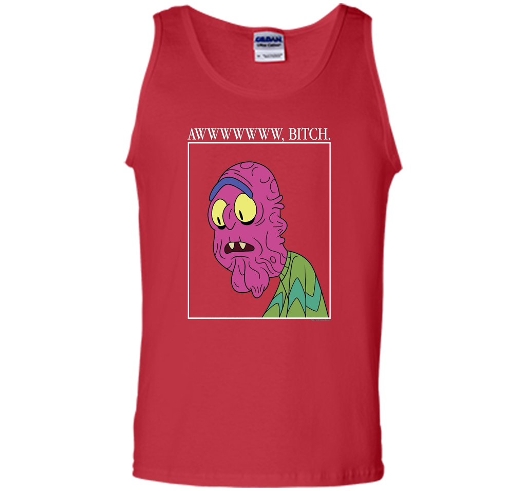Rick &amp; Morty Aww Bitch shirt Red
