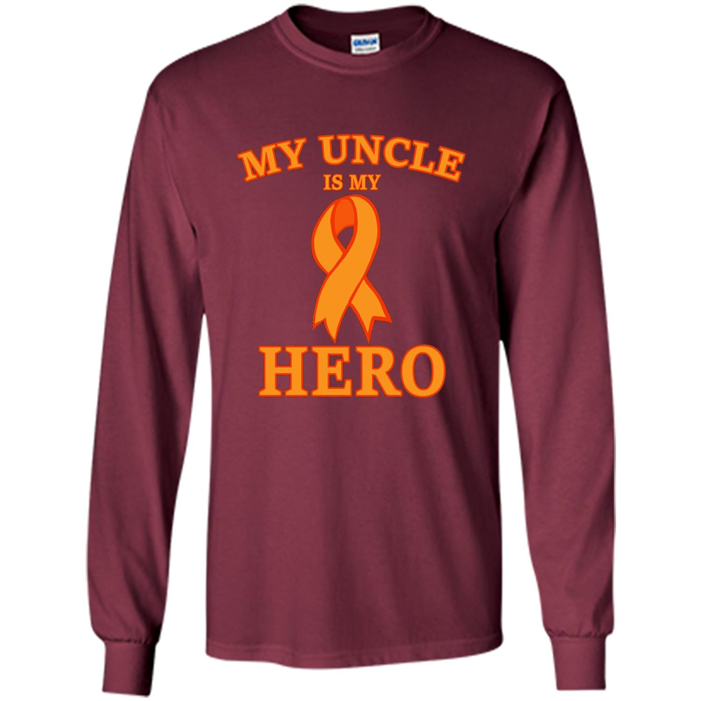 My Uncle is My Hero T-shirt Cancer Awareness T-Shirt Maroon
