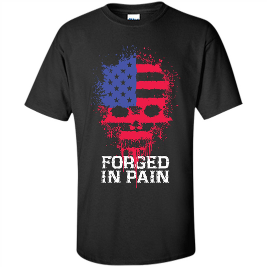 American T-shirt Forged In Pain Black