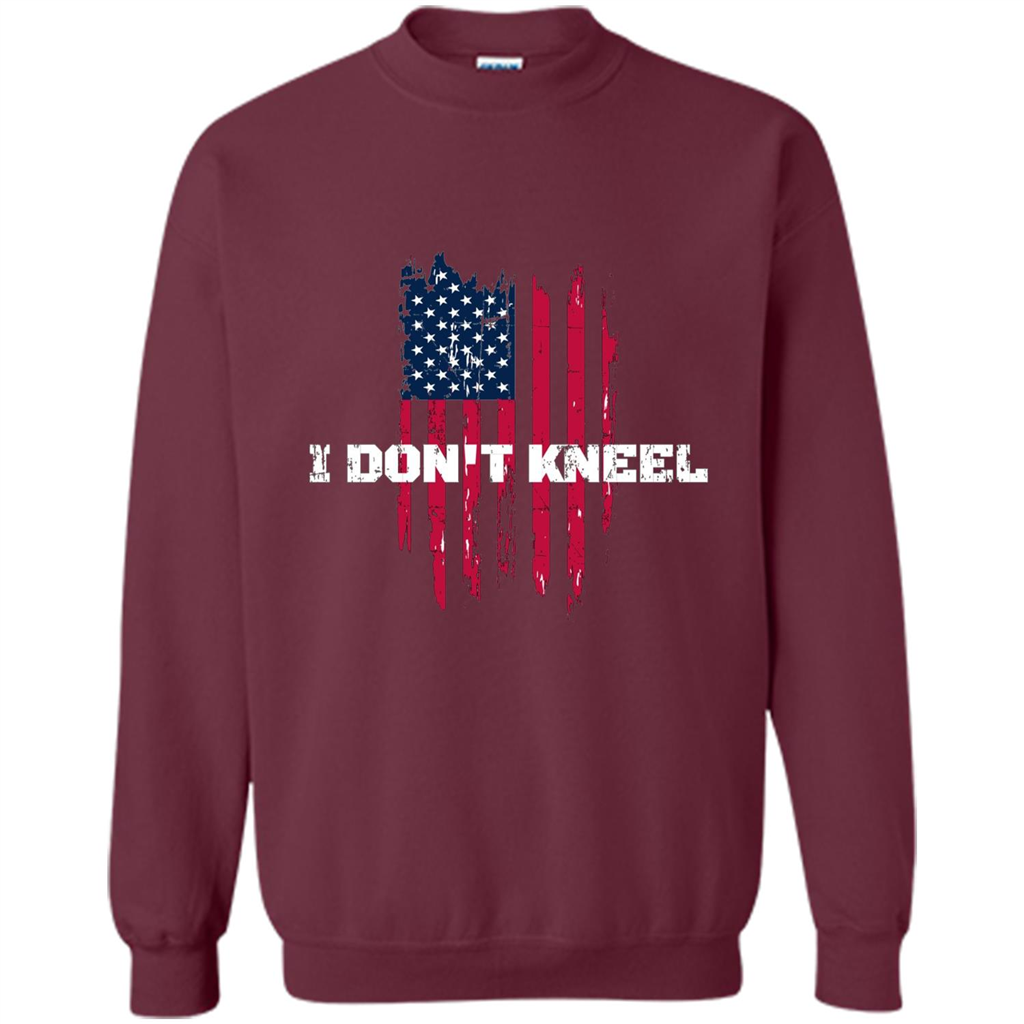 Military T-shirt I Don't Kneel T-shirt Maroon