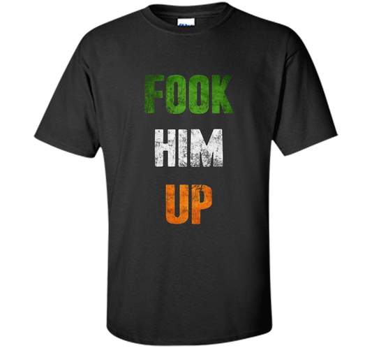 Fook Him Up Irish Boxing T-shirt - Funny Fight Tee shirt Royal