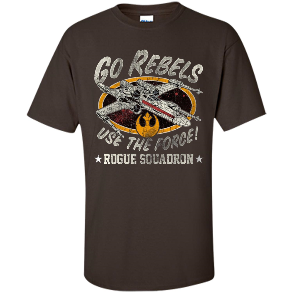 Rogue Squadron Graphic T-shirt Go Rebels Use The Force Dark Chocolate