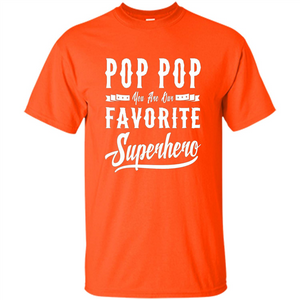 Pop Pop Superhero Fathers Day Gifts Dad Grandpa Men T-shirt