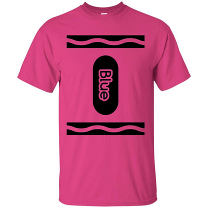 Blue Crayon Halloween Costume T-shirt Heliconia