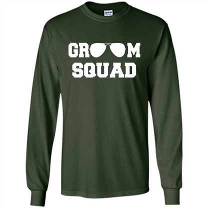 Cool Groom Squad T-Shirt Wedding Party Gift Shirt Forest Green