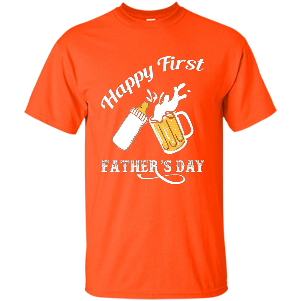 Happy First Father's Day T-shirt 2017 Orange