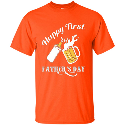 Happy First Father's Day T-shirt 2017 Orange