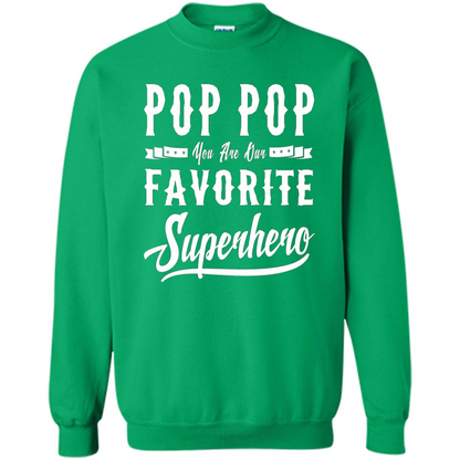 Pop Pop Superhero Fathers Day Gifts Dad Grandpa Men T-shirt