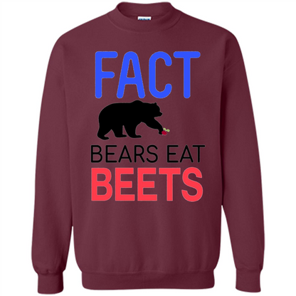 FACT Bears Eat Beets T-shirt Funny Men Women Novelty Gift Maroon