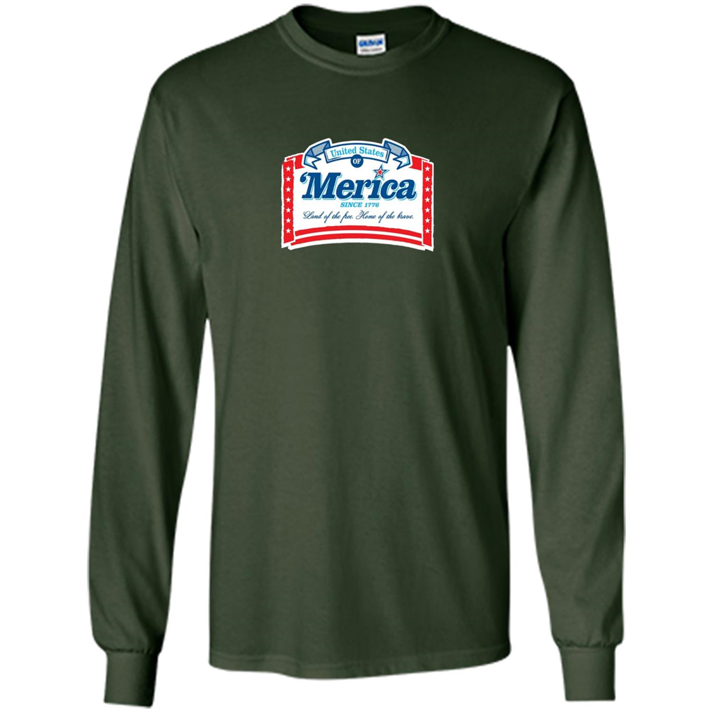 Independence Day T-shirt Merica 4th of July Patriotic USA Pride Forest Green