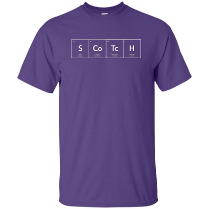 Scotch Periodic Table of Elements Funny T-shirt Purple