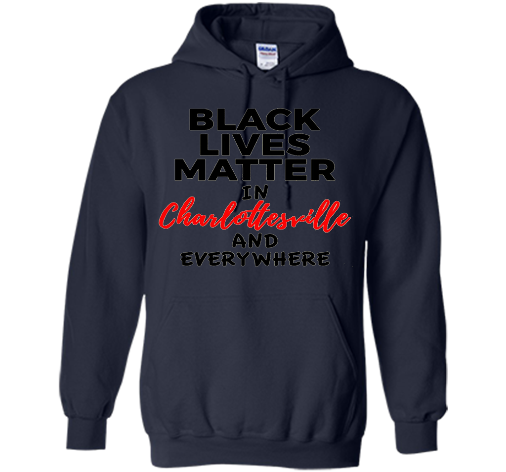 Black Lives Matter Support Charlottesville T-Shirt shirt Navy
