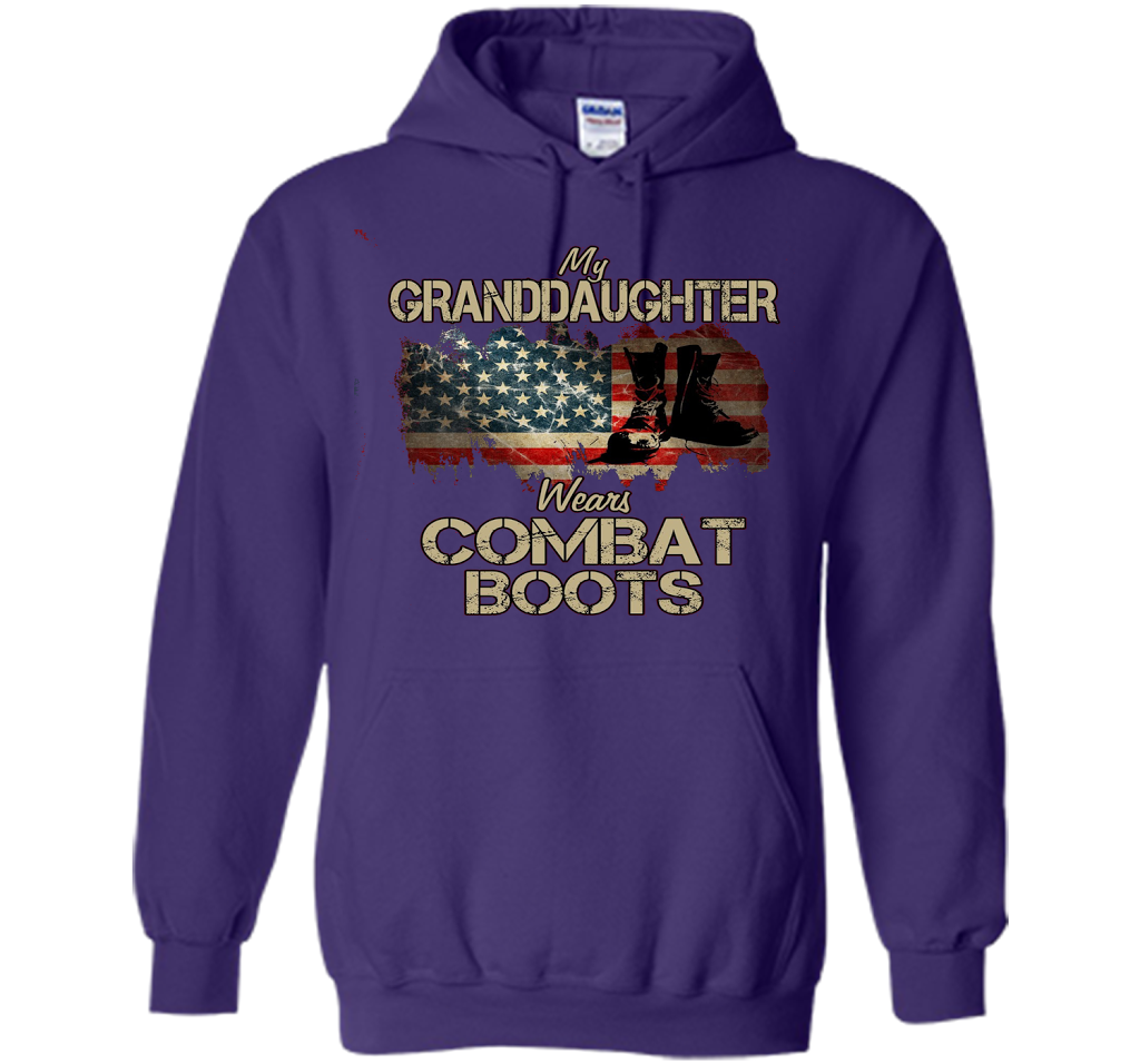 Combat Boots Soldier Granddaughter premium tee t-shirt Purple