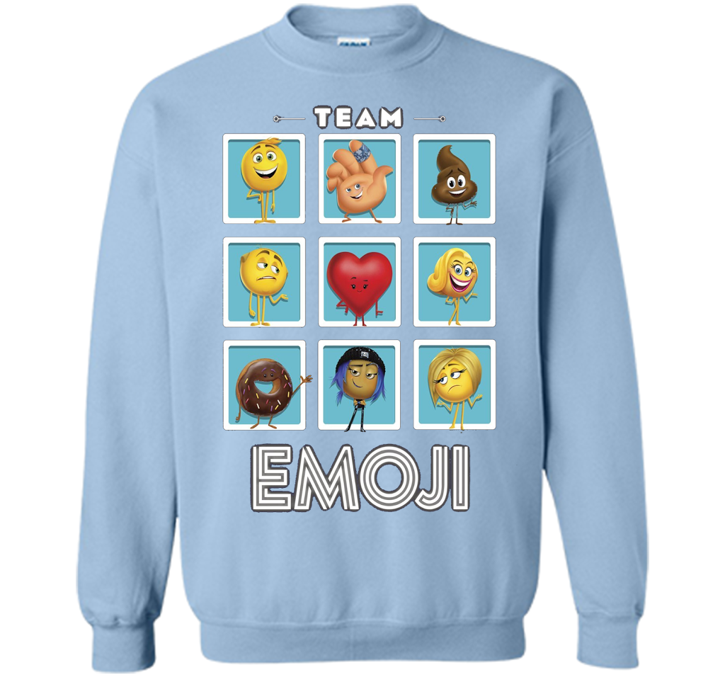 The Emoji Movie Team Emoji Panels Graphic T-Shirt shirt Light Blue