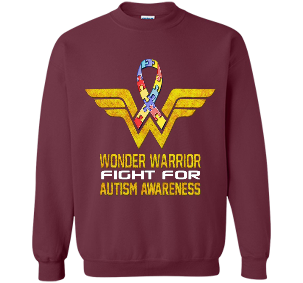 Wonder Warrior Fight For Autism Awareness T-shirt Maroon