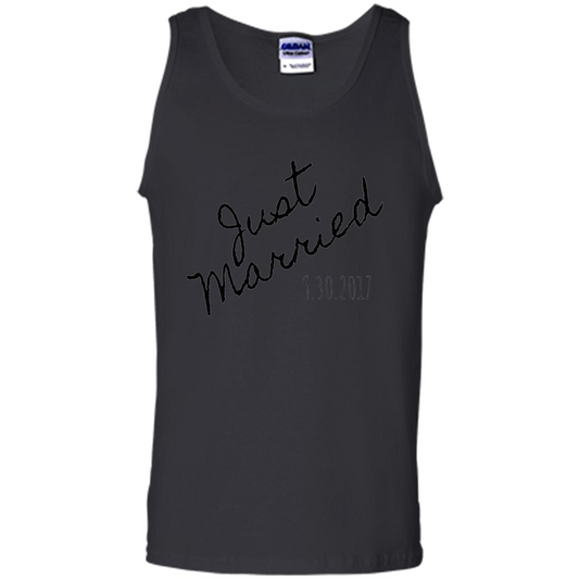 Just Married Honeymoon September 30 2017 Wedding T-Shirt Black
