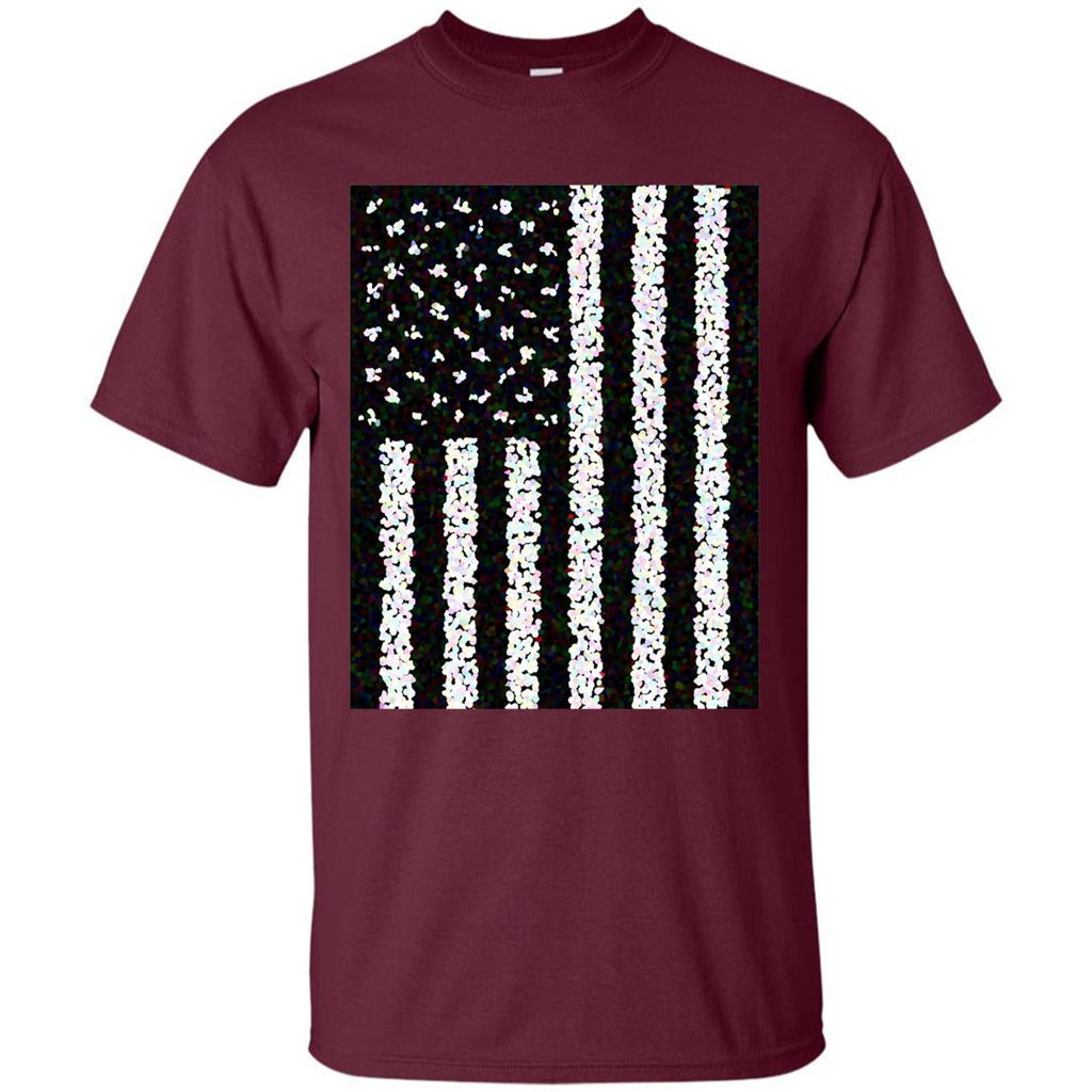 American Flag T-shirt Maroon