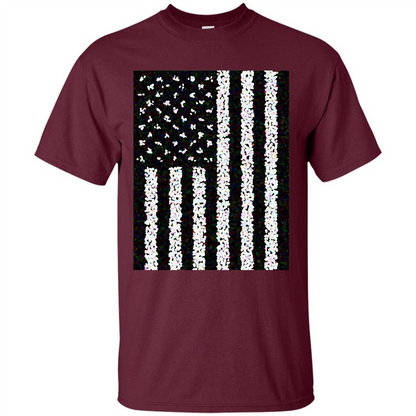 American Flag T-shirt Maroon