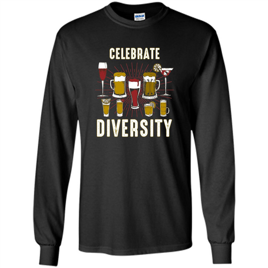 Alcohol Diversity T-Shirt Celebrate With Beer And Booze Black
