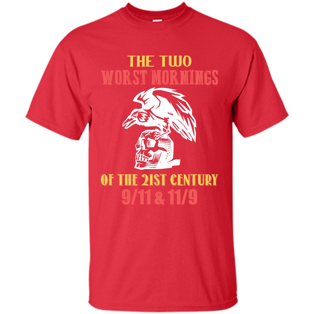The Two Worst Mornings Of The 21st Century 9-11 and 11-9 T-shirt Red