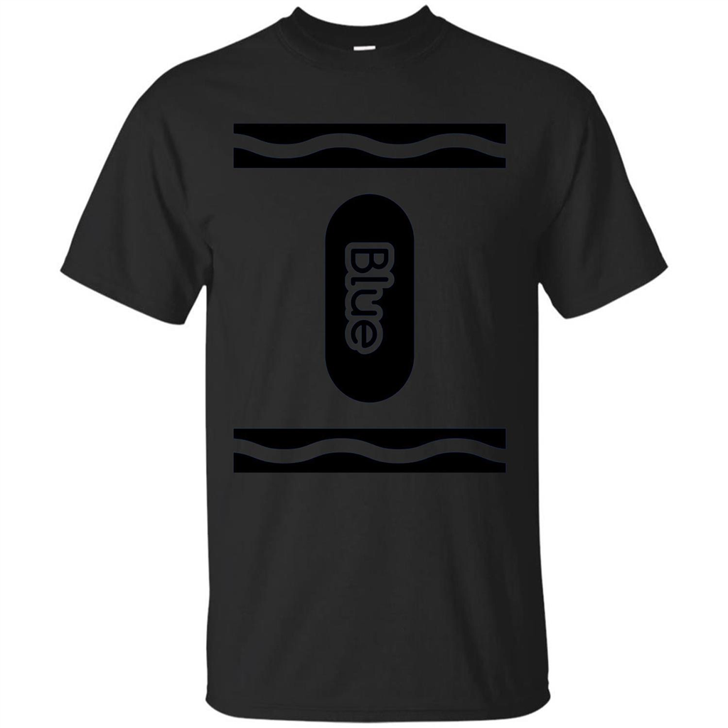 Blue Crayon Halloween Costume T-shirt Black
