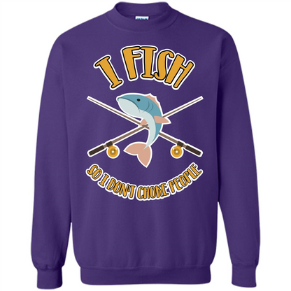 Fishing T-shirt I Fish So I Don't Choke People Orange