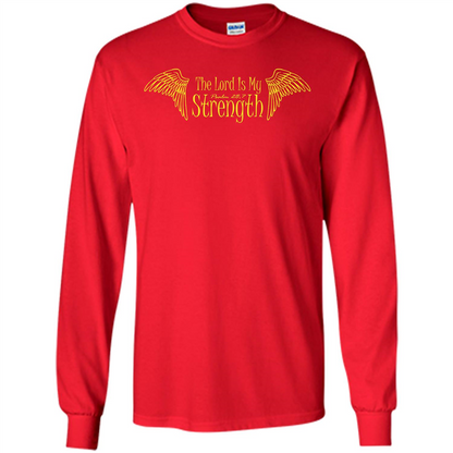 Christian T-shirt The Lord Is My Strength Red