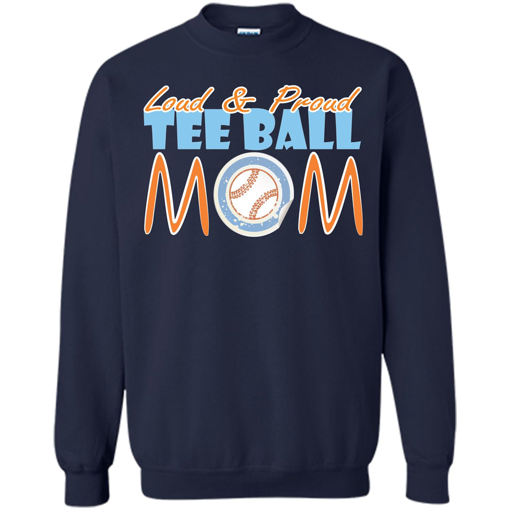 Softball Mommy T-shirt Loud And Proud Navy