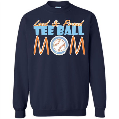 Softball Mommy T-shirt Loud And Proud Navy
