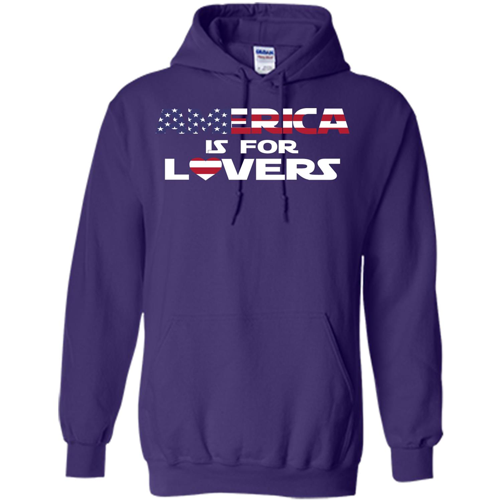 America Is For Lovers T-shirt Purple
