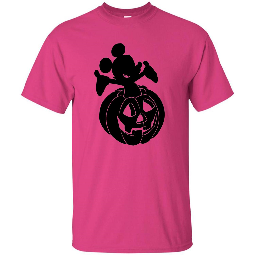 Mickey Mouse Halloween Pumpkin T-shirt Heliconia