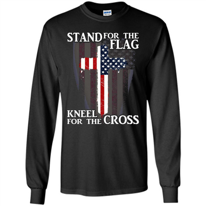 Stand For The Flag Kneel For The Cross T-Shirt Black
