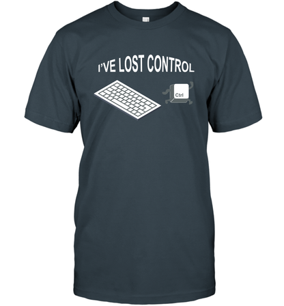 I've Lost Control Funny Ctrl Button Shirt T-Shirt T-Shirt Charcoal